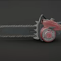 High Quality Chainsaw Hardware Tool With Sharp Metal Chain And Red Engine