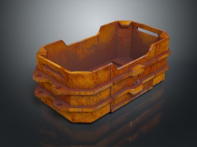 Box Iron Box Small Box Container Realistic 3d model