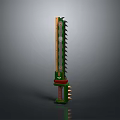 Contemporary LED Light Fixture Combination With Green Red Accents And Metallic Strip Design