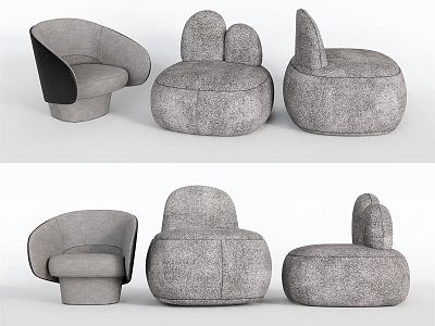 Modern Single Sofa Lazy Sofa Rabbit Ears Sofa Leisure Sofa Chair Leisure Chair model