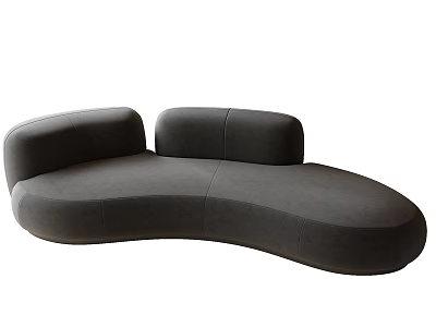 Modern Irregular Shaped Sofa with Curved Design for Contemporary Living Room 3d model