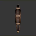 Traditional Handcrafted Wooden Boat With Brown Finish And Seats For Water Transport