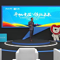 Three People Standing In Front Of Blue Background With Deyou And Beike Community Experts Signage