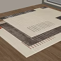 Modern Vintage Carpet POLIFORM Tratto Rectangular Carpet Striped Carpet Fabric Carpet 3d model