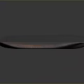 Handcrafted Dark Wooden Long Shaped Utensil With Natural Grain And Smooth Surface