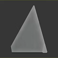 Transparent Pink Crystal Pyramid With Glossy Surface And Reflective Base