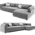 Casual Sofa Combination Casual Sofa Living Room Sofa Multi-Person Sofa Pillow Pillow Home Furniture Simple 3d model