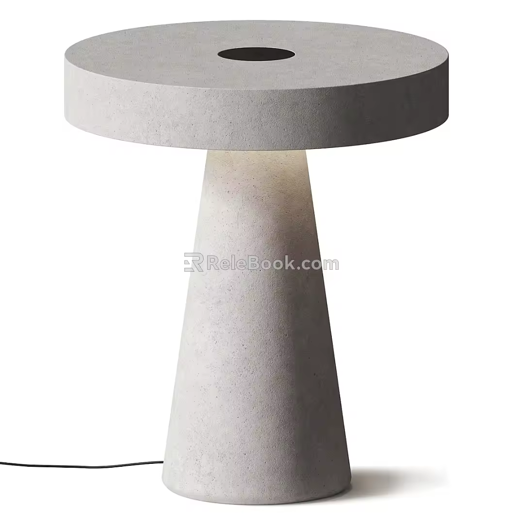 Quiet table lamp Gypsum table lamp 3d model