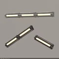 Modern Long Strip Wall Mounted Lamps With Transparent Glass Shade And Warm Yellow Lighting