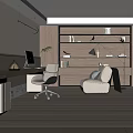 Modern study 3d model