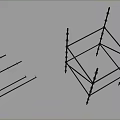 Stage Metal Support Structure With Vertical Poles And Cross Beams
