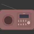 Divoom Pink Radio With Antenna Display Screen Control Knob And Buttons