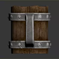 Wooden Mug With Metal Bands Rivets And Sturdy Handle For Daily Use