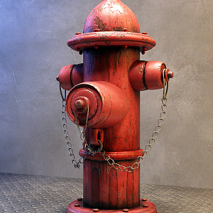 Industrial LOFT fire hydrant make old fire hydrant 3d model