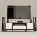 Modern TV Stand With TV Speakers Drawers And Storage In Living Room