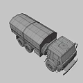 Green Military Style Utility Truck With Canvas Cover And Large Off Road Tires