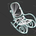 Stylish Wooden Rocking Leisure Chair Featuring Woven Seat Backrest And Curved Frame