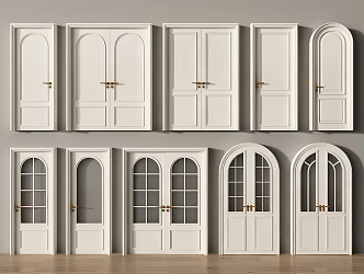 French Double Door French Single Door Cream Air Door Swing Door Kitchen and Sanitary Door Double Door Single Door 3d model
