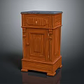 Classic Wooden Console Side Cabinet With Drawer Door And Elegant Base Design