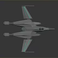 Gray Sci Fi Spaceship Featuring Blue Glowing Lines And Futuristic Wing Structure