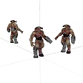 Virtual Character Animation Game Character Humanoid Mechanical Tauren Monster 3d model