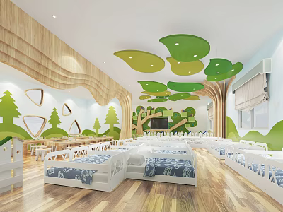 Modern Kindergarten Classroom 3d model
