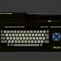 Vintage PET Computer Terminal With Classic Keyboard And Blue Function Keys 3d model