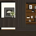 Middle Ancient Bookcase Living Room Bookcase Study Bookcase Open Bookcase Full Wall Bookcase Combination 3d model
