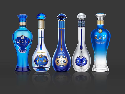Wine Famous Liquor Top Ten Famous Liquor Wine Yanghe Glass Bottle White Wine Bottle Wine Bottle Liquor Bottle Packaging 3d model