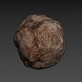 Round Brown Food Item With Cracked Textured Surface And Natural Organic Look