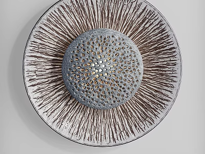 New Chinese Style Wall Decorations Round Wall Decorations Creative Wall Decorations 3d model