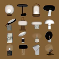Modern table lamp combination 3d model