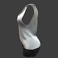 Comfortable White Tank Top And Black Shorts Women's Casual Daily Wear