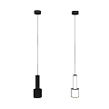 Modern Minimalist Pendant Lights Black And White Design Hanging On White Wall