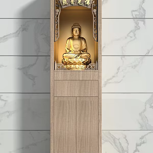 new chinese-style buddha cabinet buddha niche 3d model