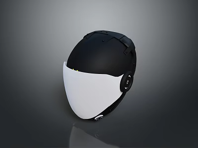 Black And White Tactical Combat Helmet With Advanced Features For Military Weapon Systems 3d model