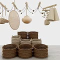 Modern storage basket ornaments 3d model