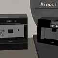 Minotli Modern Black Kitchen Appliances With Digital Display And Glass Cup