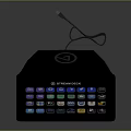 Smart Black Television With Stream Deck Control Panel And Colorful Icon Buttons 3d model