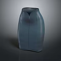 Dark Blue Fitted Women's Skirt With Front Zipper And Smooth Fabric Design