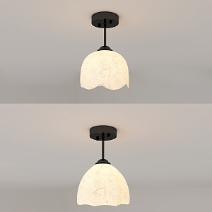 French vintage aisle chandelier 3d model