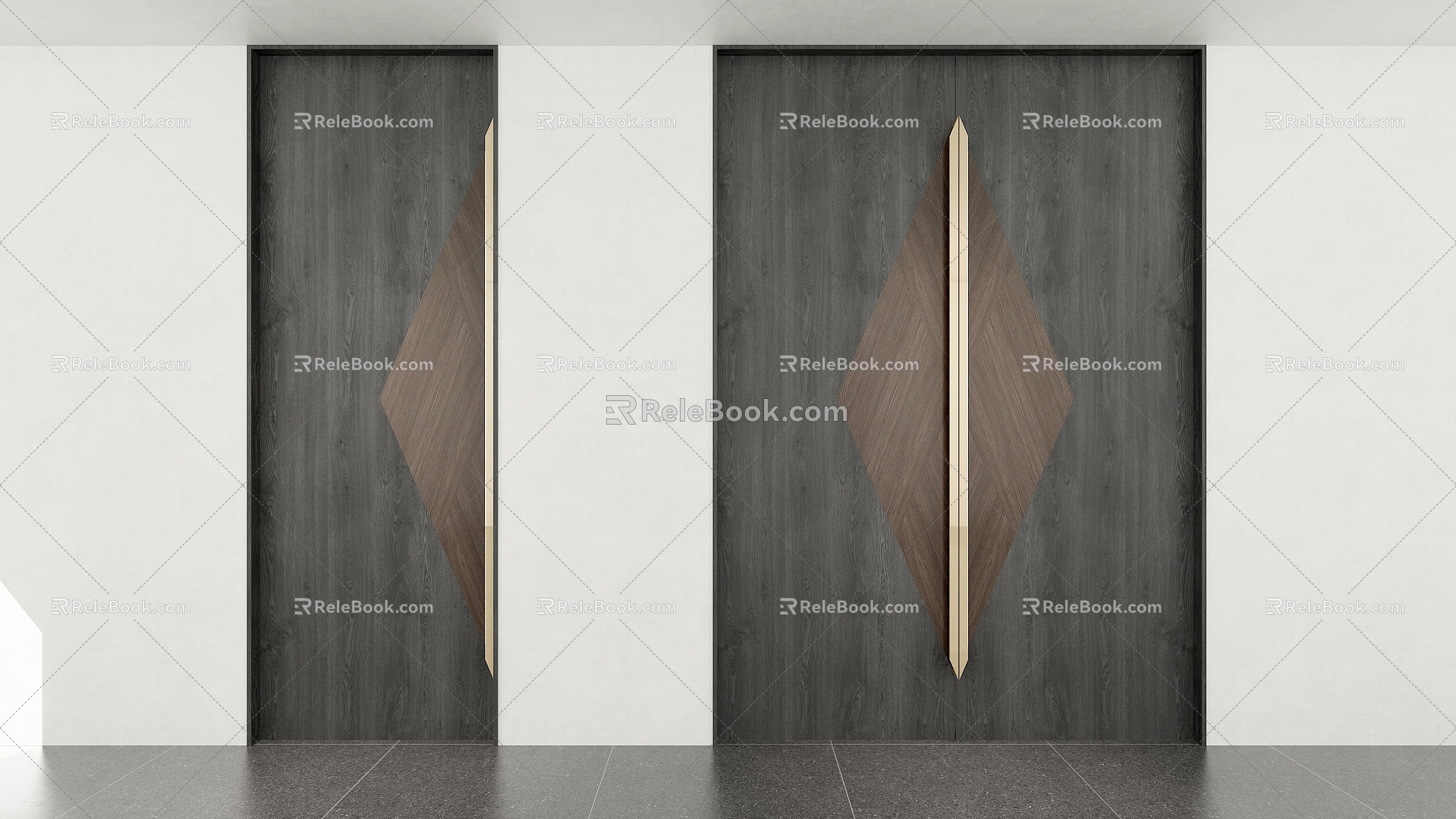 Double door single door 3d model