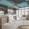Modern Milk Tea Shop Interior With Open Counter Cozy Seating And Menu Boards