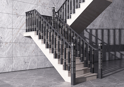 New Chinese Stairs 3d model