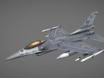 F-16 Fighter Military Aircraft Fighter Falcon Fighter Air Force Third Generation Fighter 3d model
