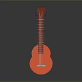 Vibrant Red Ukulele Musical Instrument for Home Decoration and Music Play