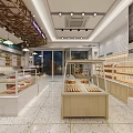 Bright Dessert Shop Interior With Glass Display Cases And Fresh Baked Pastries