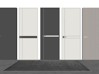 Modern swing door single door model