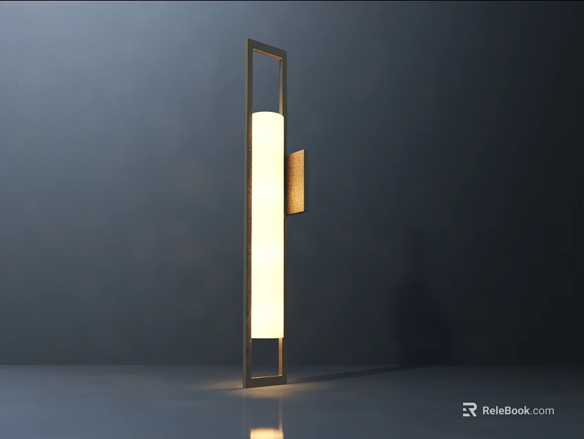 Modern Wall Lamp With Sleek Metal Frame And Soft Glowing Light For Interior 3d model 