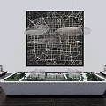 Modern sand table sales sand table combination 3d model